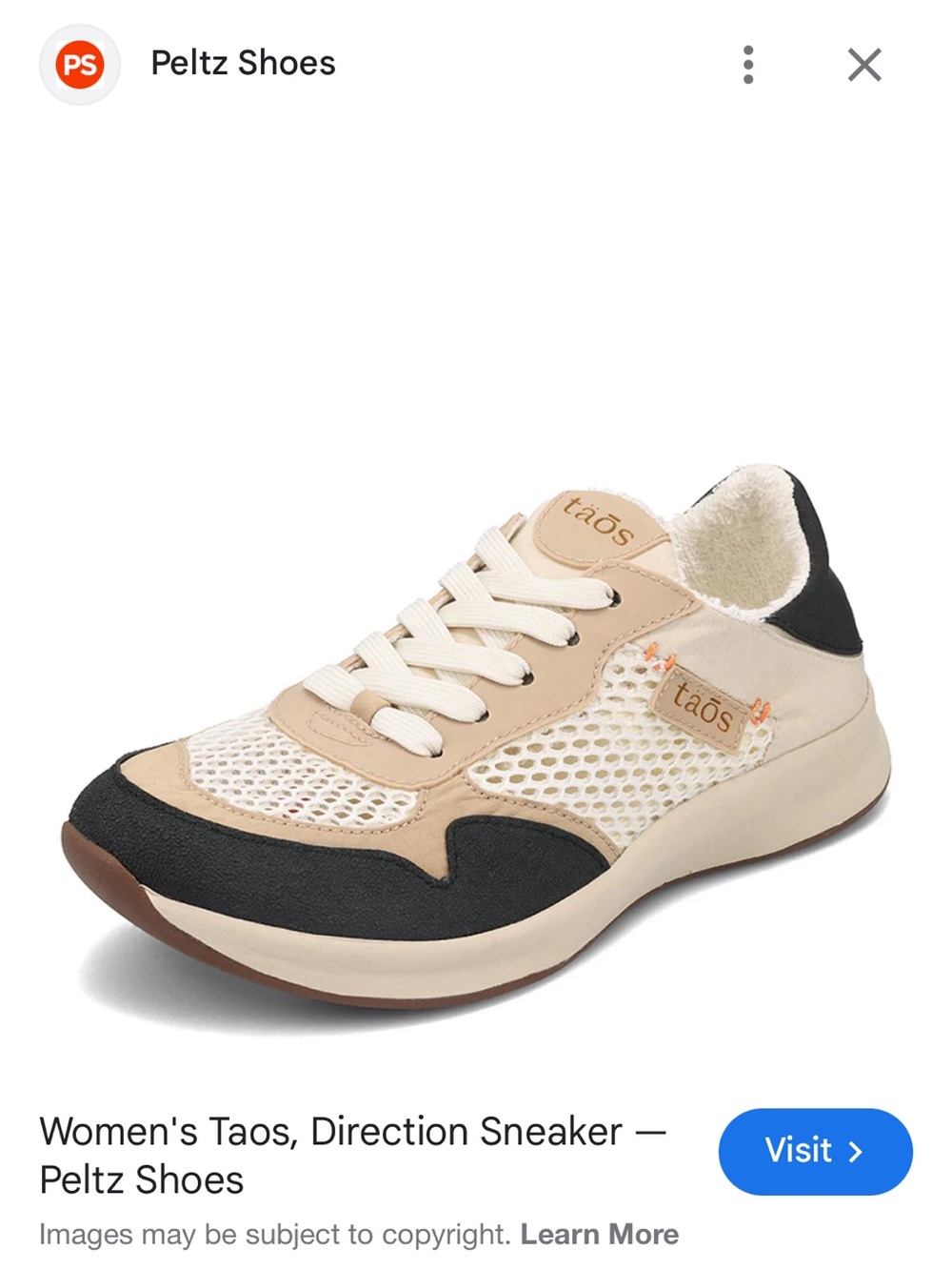 TAOS direction mesh sneaker 9.5 EUC black taupe $150